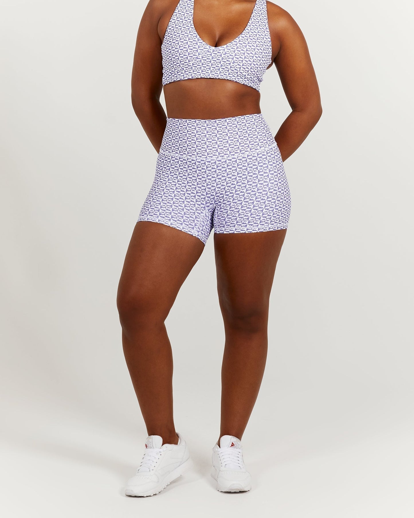 LUXE MINI SHORTS - GEO INDIGO
