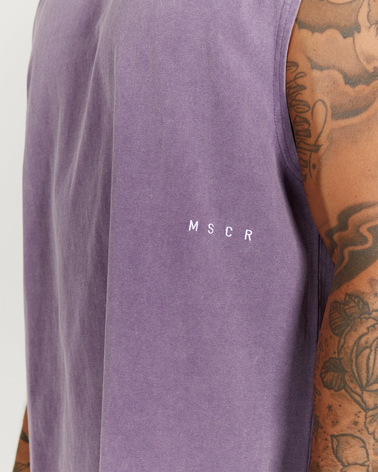 MEN'S OVERSIZED TANK - WASHED LILAC