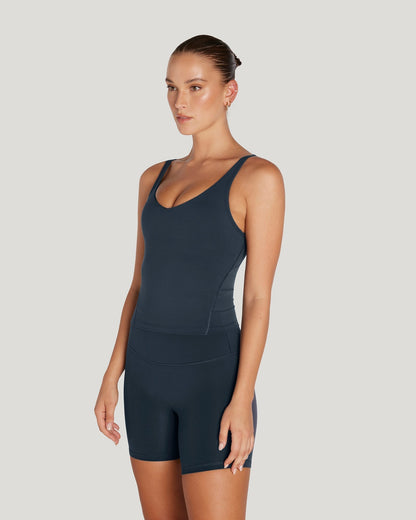 LUXE BROOKE LONGLINE TOP - ALLOY