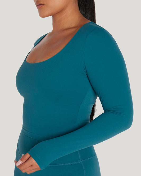 MOTION SCOOP LONG SLEEVE - LAGOON