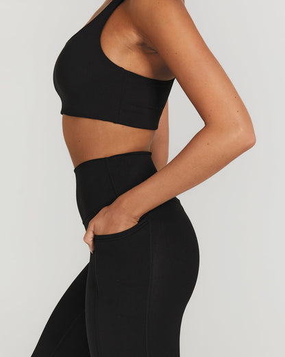 MOTION POCKET LEGGINGS 24" - BLACK
