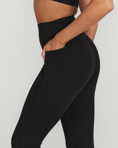 MOTION POCKET LEGGINGS 28" - BLACK