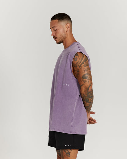 MEN'S OVERSIZED TANK - WASHED LILAC
